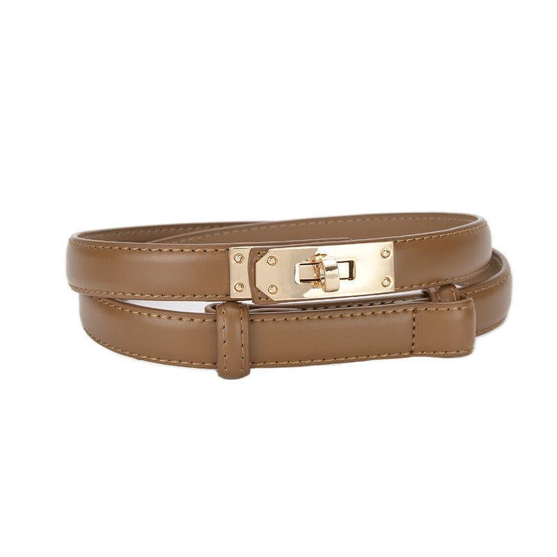 Wholesale women's thin belt skirt casual pants belt waist buckle belt